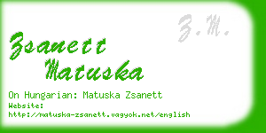 zsanett matuska business card